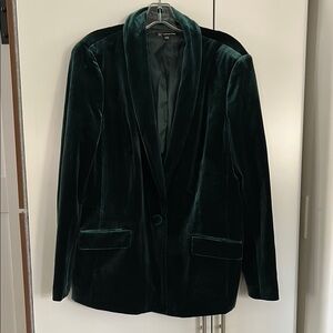 Elegant Velvet Green Jacket